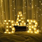Rdutuok LED Marquee Letters Lights,Light Up BAR Sign,Letter Lamp Pub Bar Sign Light Battery Operated for Wedding Birthday Party Christmas Lamp Home
