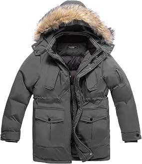 Neufigr Men's Warm Parka Jacket Winter 
