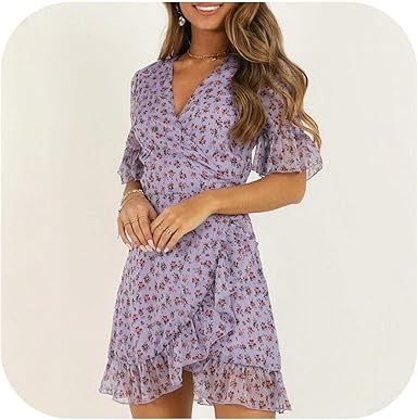 lilac wrap dress