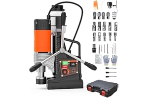 Mag Drill Press 1850W 2-Inch Boring Diameter 2922Lbf Portable Magnetic Drill 810 RPM Electric Drill for Metal Surfaces for In
