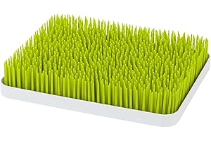 Boon Lawn Countertop Baby Bottle Drying Rack with Antimicrobial Tray - Spring Green - Bottle Rack and Organizer - Baby Feeding Essentials - 13.5 x 11 x 2.5 - 1 Count
