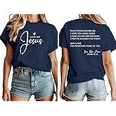 TUPOSU Christian Shirts for Women Love Like Jesus T-Shirt Faith Religious Tee Tops