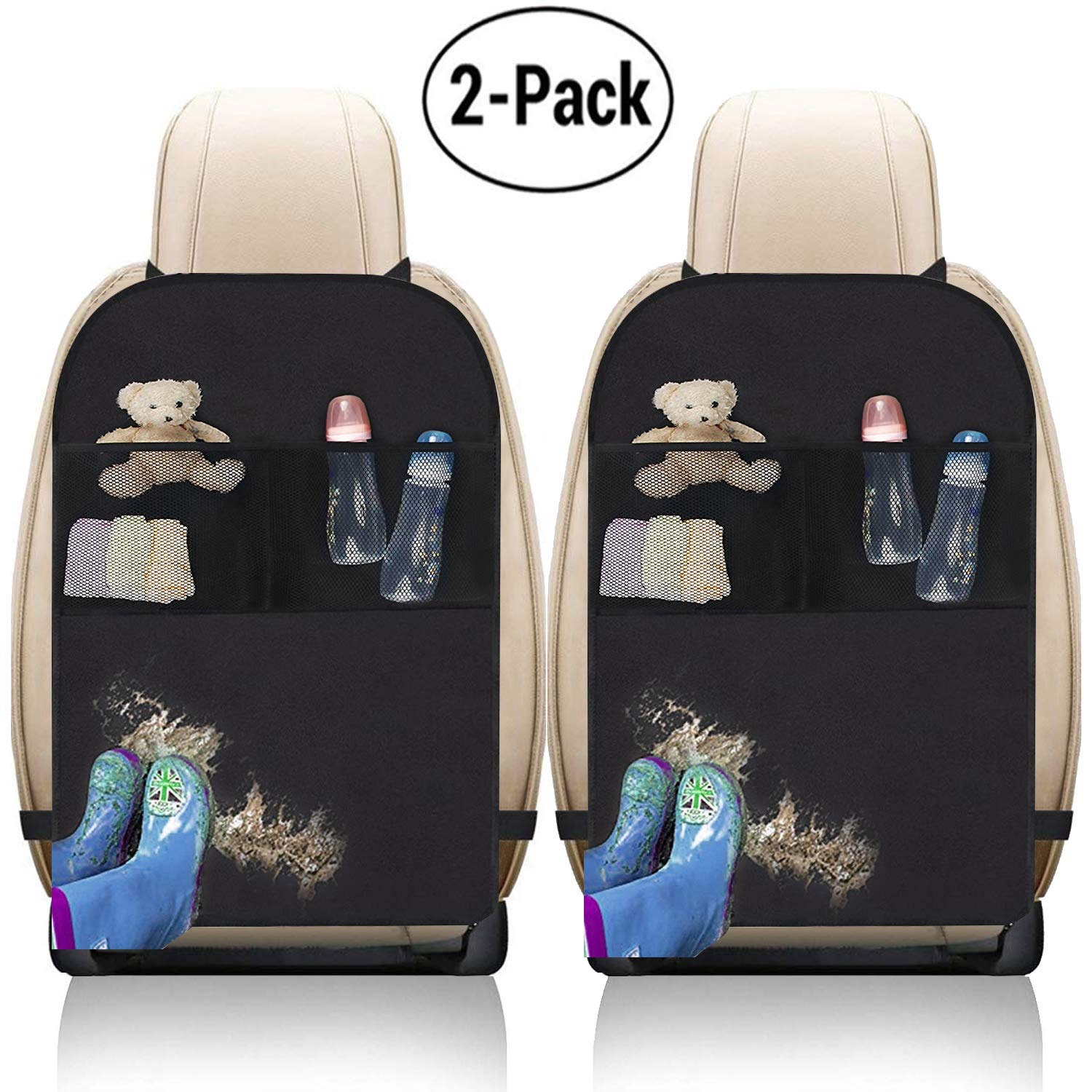enovoe kick mats 2 pack premium quality car seat protector mat best waterproof protection of your upholstery from dirt