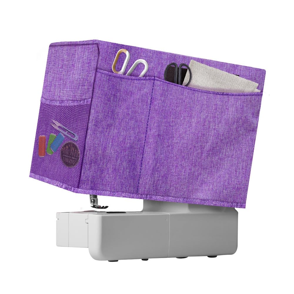 Oaygat Sewing Machine Cover with Storage Pockets - Foldable Dust Cover for Domestic Machines