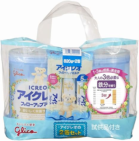 Amazon Co Jp アイクレオ フォローアップミルク 0g 2缶セット サンプル付き 粉ミルク 幼児用 1歳 3歳頃 鉄 カルシウム配合 食品 飲料 お酒
