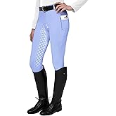FitsT4 Sports Women's Full Seat Riding Tights Active Silicon Grip Horse Riding Tights Equestrian Breeches