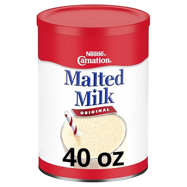 CARNATION MALTED MILK, DRY SHELF STABLE MALTED MILK, GREAT FOR BAKING, SHAKES, SUNDAES, 40 OZ CAN