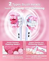 TEETHEORY Rotating Electric Toothbrush with 8 Heads 4 Modes Pink view 3