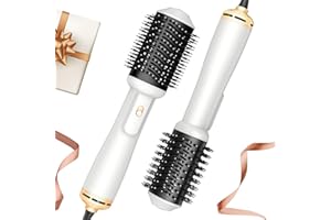 Lopeie Hair Dryer Blow Dryer Brush in One, 4 in 1 Hair Dryer and Styler Volumizer with Oval Barrel, Professional Salon Hot Air Brush for All Hair Types, Bright White
