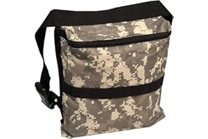 DETECTOR WAREHOUSE DragonXT® Digger Camo Finds Treasure Pouch for Metal Detecting, Hiking Pouch, Beach Combing, Hip Bag, Waist Pack