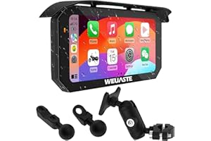 Weuaste MT92A for Motorcycle CarPlay& Android Auto& HiCar, 6.25" Waterproof GPS Navigation for Motorbike, Metal aAnti-theft Bracket, Portable Moto GPS Car Play, Fully laminated Screen, High Brightness