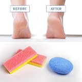 SALVMARY Foot Pumice Stone Set 2pc Glass Callus Remover 2pc Sponge Pedicure view 2