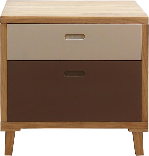 Mobili Rebecca Kommode Schrank 2 Schubladen Holz Braun Design Skandinavischer Einrichtungsstil Schlafzimmer Wohnzimmer Cod Re6047 Amazon De Kuche Haushalt