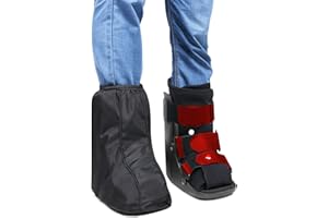 ARUNNERS Medical Boot Cover Walking Brace Orthopedic Fracture Cast with Integrative Slip-Resistant Rubber Sole (Black, Short, X-Large)