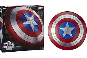 AVENGERS Marvel Legends Series Falcon and Winter Soldier Captain America Premium Role Play Shield, Adult Fan Costume & Collectible