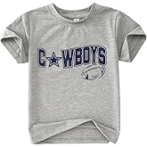 SOFEON Toddler Football Shirt Baby Boys Football Team T-Shirt Funny Game Day Shirts Sports Fans Lover Short Sleeve Tees Tops