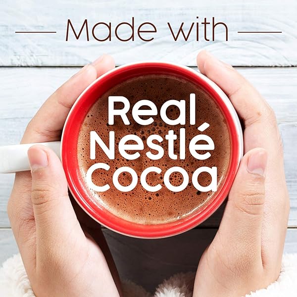 NESTLE HOT CHOCOLATE PACKETS, MILK CHOCOLATE FLAVOR HOT COCOA MIX, MADE WITH REAL COCOA, 0.71 OZ SACHETS, BULK PACK (60 COUNT)