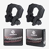 3/4"Screw shackles,D Ring Heavy Duty Shackles 88000LBS Break Strength with 7/8" Pin and Anti Theft Security Screws Isolators Washer Kit for 4x4 Off-Road Recovery Towing Winch Accessories (Black)