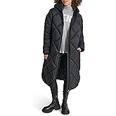 DKNY Women's Hooded Diamond Quilt Long
