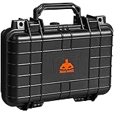 Jack Boss 11.3x 7x 2.3 Inch Hard Case, Portable Weather Waterproof Protective Camera Case with Customizable Foam, Fit Use of Drones, Camera, Equipments, Black