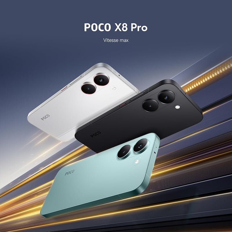 POCO X8 Pro Smartphone12+512Go Processeur Dimensity 8500-Ultra-Blanc