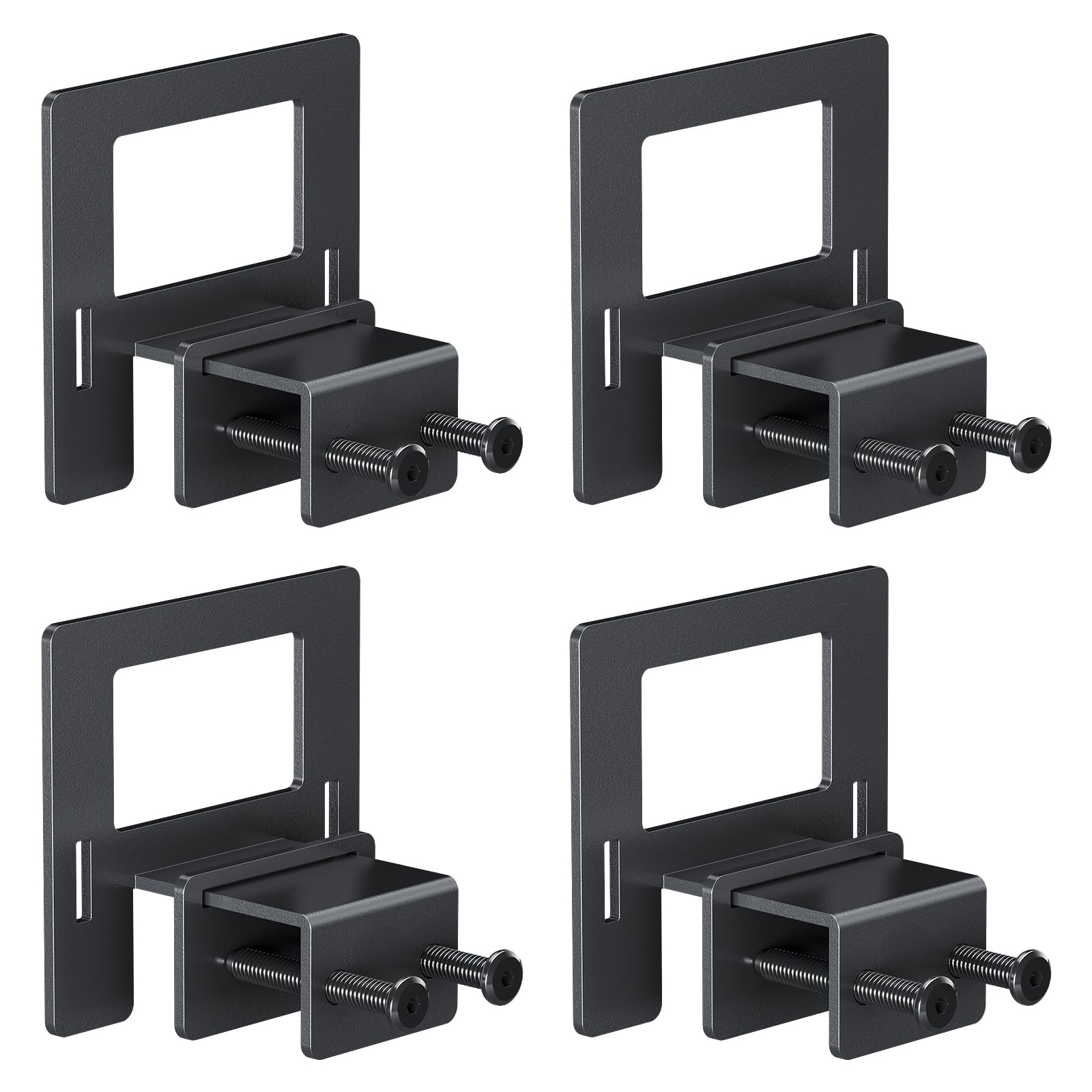 YIADDTION Non Slip Mattress Gaskets for Metal Bed Frame, Mattress Holder in Place Gripper, Adjustable Mattress Retainer Bar, Keep Mattress from Sliding Gripper, 4 PCS, Black