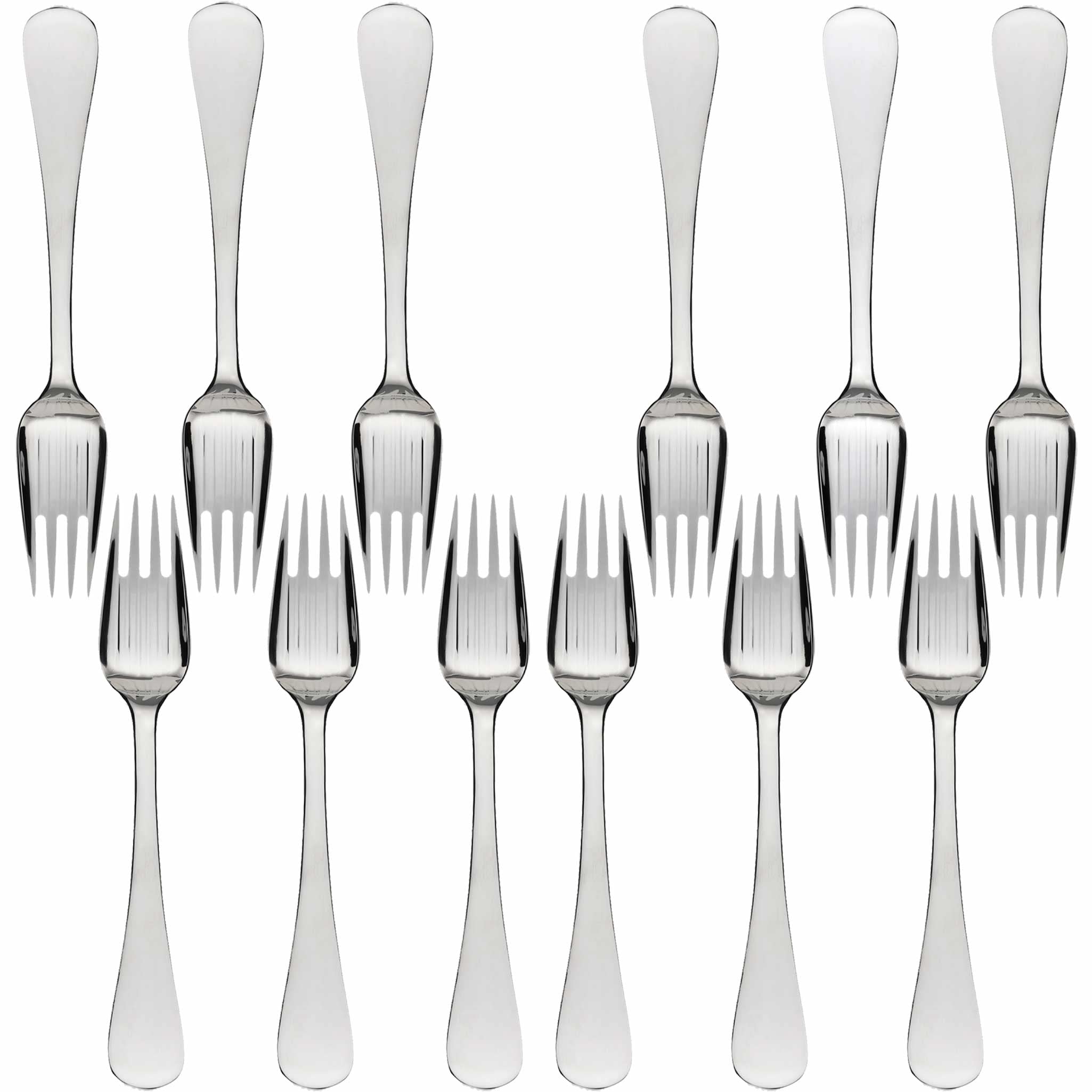 Fun Stainless Steel Rice Forks, Original Spoon Fork Used for Restaurants for All Types of Rice and Paellas - 20 cm (Pack of 12)