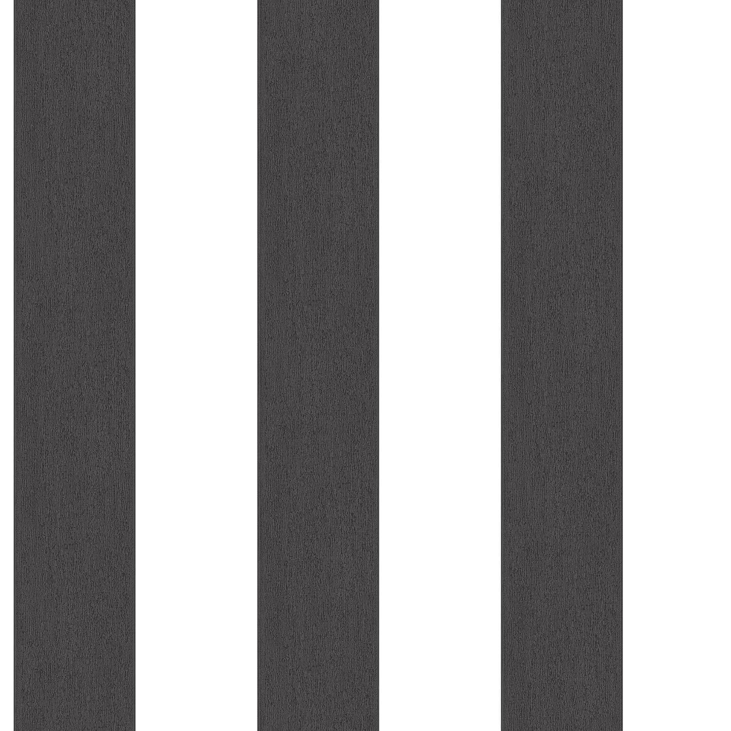 Galerie G67580 Smart Stripes 2, Wide Stripes Design Wallpaper, Black/White, 10m x 53cm