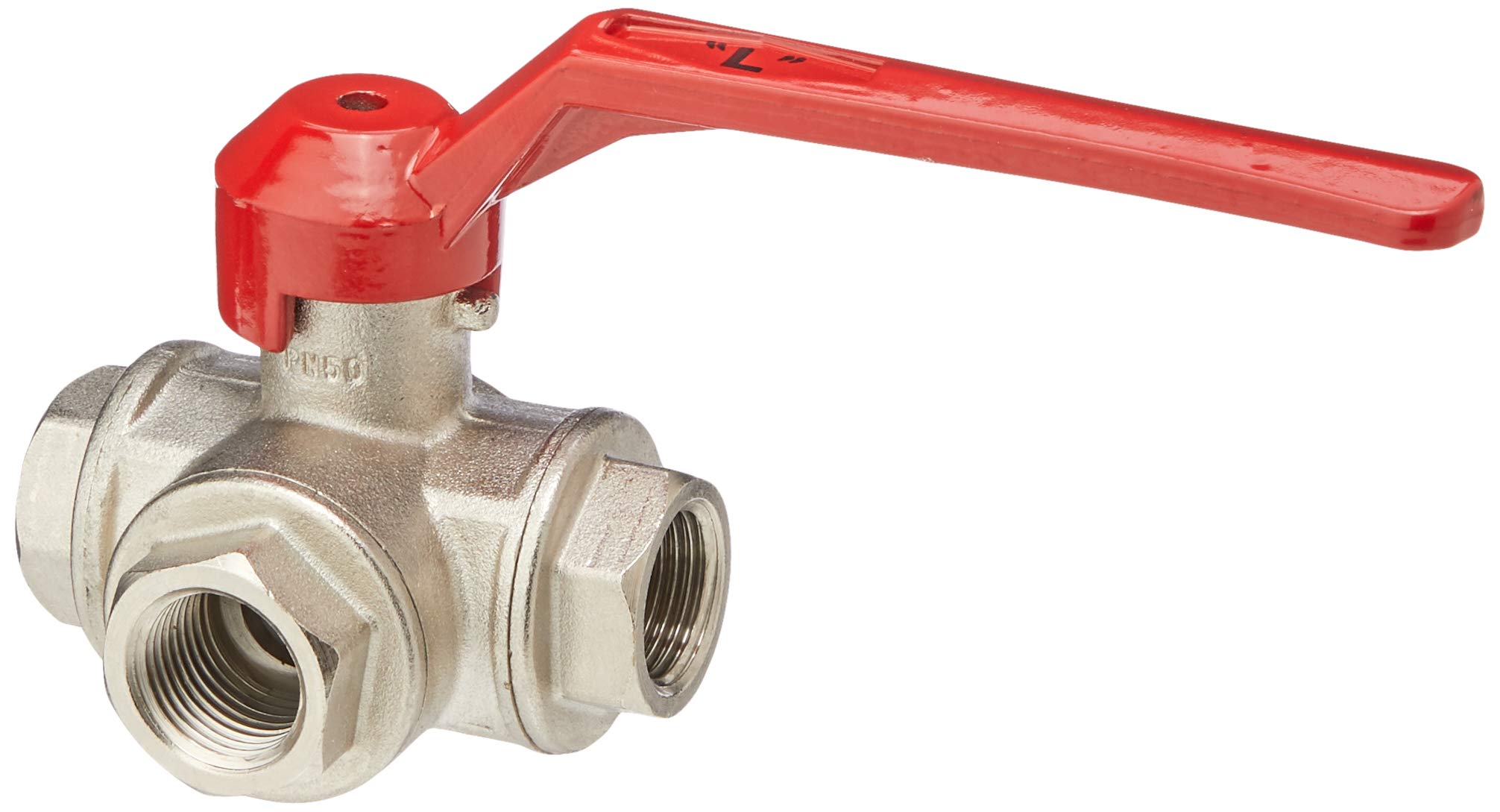 VALVE 1/4 TURN 3 WAYS L PASSAGE 1/2'