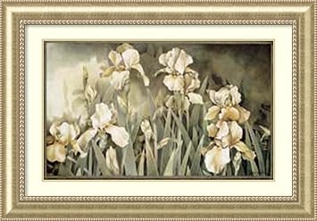 Amazon アイリスのフィールド Framedアートプリントbyリンダ