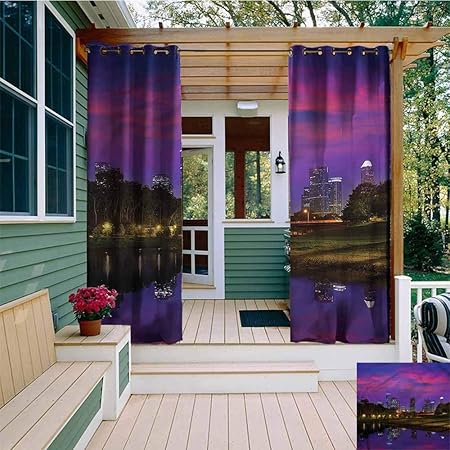 Amazon Com Afgg Outdoor Grommet Top Curtain Panel Usa Houston