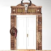 Chunnin West Cowboy Party Door Decoration Wild West Party Decoration Cowboy Door Banner Hanging Supplies Western Themed Saloon Banner for Western Rustic Bar Photo Booth Props Favor