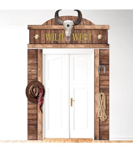 Amazon.com: 3 Pcs West Cowboy Door Decoration Wild West Party