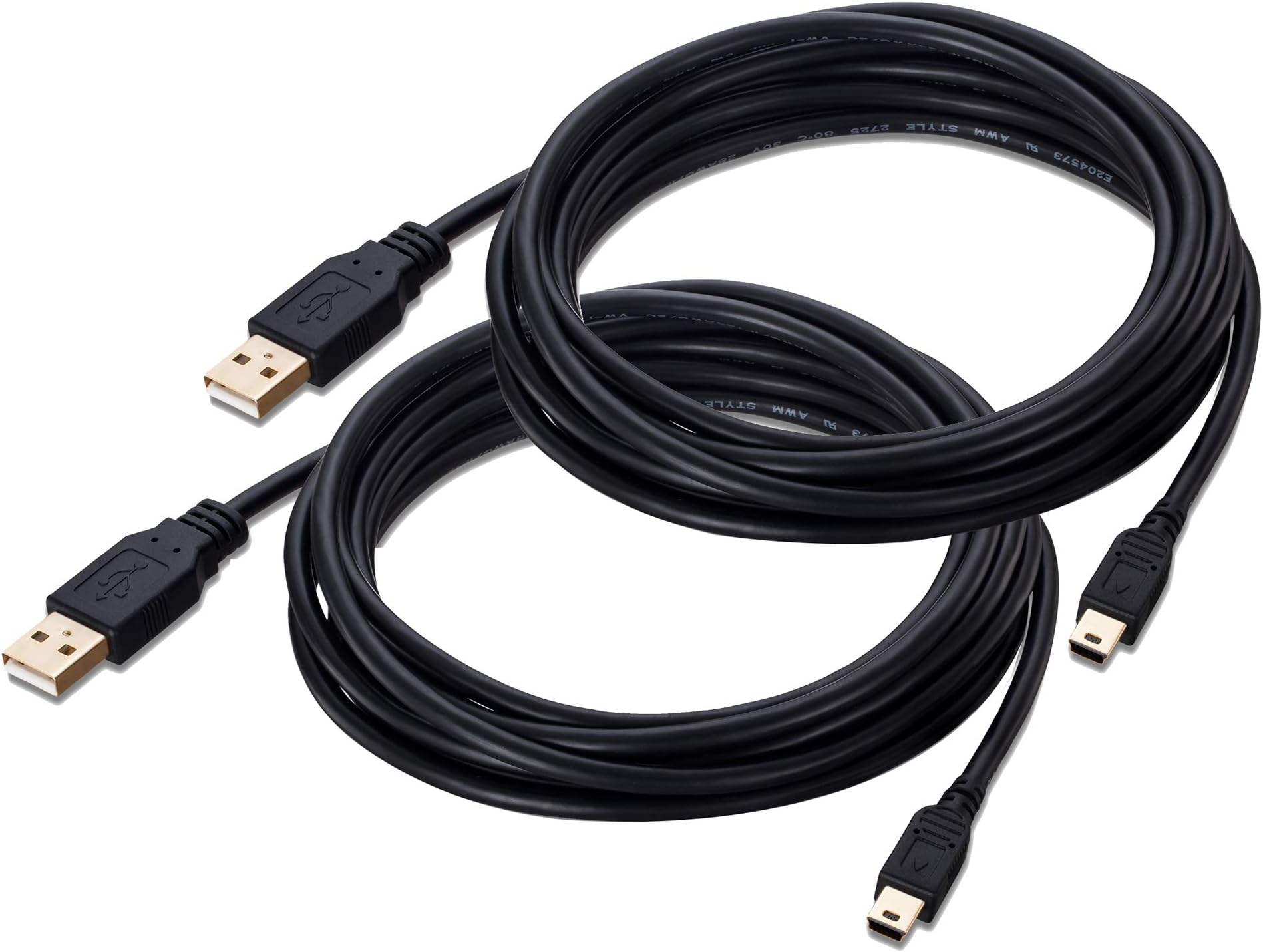 Mini USB Cable 6 Feet,Ruaeoda 2 Pack USB 2.0 Type A to Mini 5 Pin B Cable Male Cord