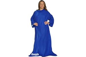 Snuggie- The Original Blanket That Has Sleeves, Warm, Cozy, Super Soft Fleece, Functional Blanket with Sleeves & Pockets for Adult, Women, Men- Blue