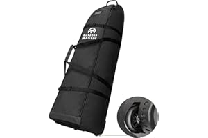 OutdoorMaster Padded Golf Travel Bag with Reinforced Wheels, 900D Heavy Duty Oxford Wear-Resistant and Waterproof Golf Travel