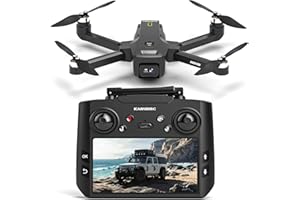SUANGRC GPS Drones with Camera for Adults 1080P, 4.5"LCD Screen Control and Follow Me, 5GHz FPV Real-Time and GPS Auto Return, Up to 32G SD Card, RC Quadcopter drone Beginner, Long Flight Time Under 249g