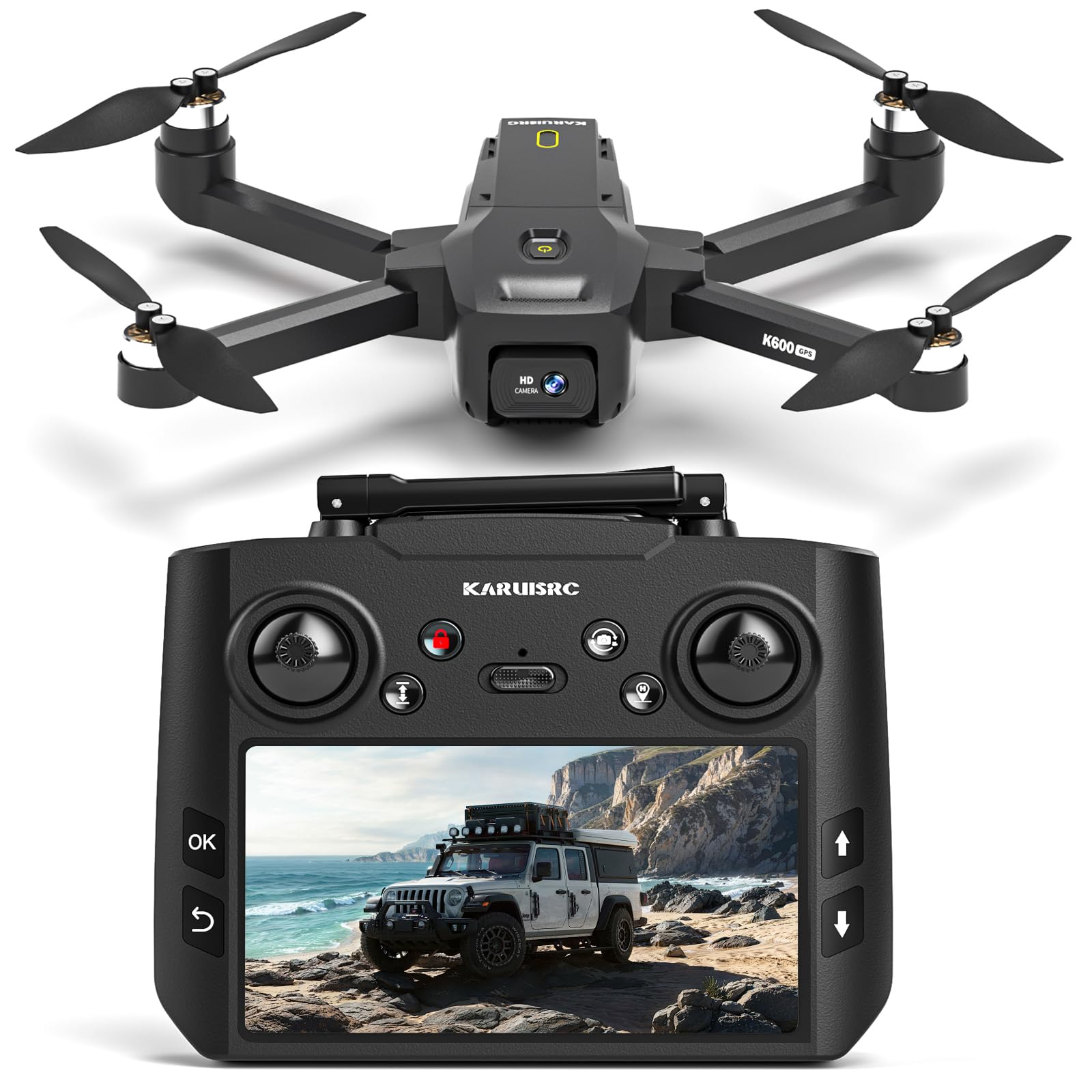 Photo 1 of GPS Drones with Camera for Adults 1080P, 4.5"LCD Screen Control and Follow Me, 5GHz FPV Real-Time and GPS Auto Return, Up to 32G SD Card, RC Quadcopter drone Beginner, Long Flight Time Under 249g