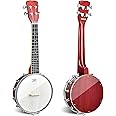 Costzon 4-String Banjo, Concert 24 Inch Closed Solid Back Banjo Ukulele w/Gig Bag, Polish Clothing, Travel Resonate Banjolele Kit for Kids & Adults, Beginner and Seasoned Player, Sapele Wood
