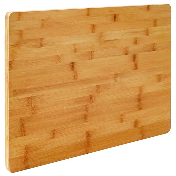Eyepower 2cm Dickes XL Schneidebrett 50x35cm Bambus Holz Schneidbrett Holzbrett