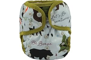 Sigzagor Baby Diaper Cover Nappy One Size 8lbs to 36lbs (Be Brave)