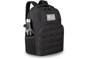 TBNBO Military Tactical Backpack for Travel Hiking,Black Backpack for Men with Bottle Holder, 30L Small Laptop Backpack for Work, Men's Assault Bag Back Pack