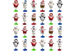QINGQIU 24 PCS Christmas Jumping Popper Toys for Kids Boys Girls Christmas Stocking Stuffers Party Favors Gifts Games