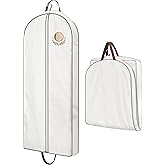 MISSLO 60" Cotton Garment Bag for Long Dress Breathable Garment Bags for Hanging Clothes Travel Women Dress Cover Luxury Hang