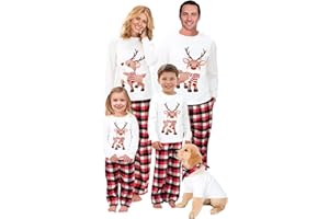 WephuPSho Family Christmas Pjs Matching Sets Baby Christmas Matching Jammies for Adults and Kids Holiday Xmas Sleepwear Set