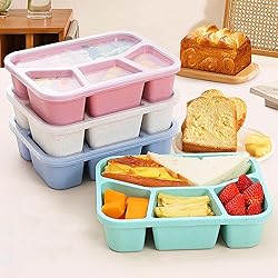 AROCFTIE Bento Lunch Box, 4-Compartment Meal Prep
