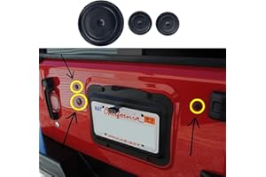 Upper Bound 3 Rubber Tailgate Plugs for Tramp Stamp Spare Tire Carrier Delete fits Jeep Wrangler JK 2007 Thru 2019 Models