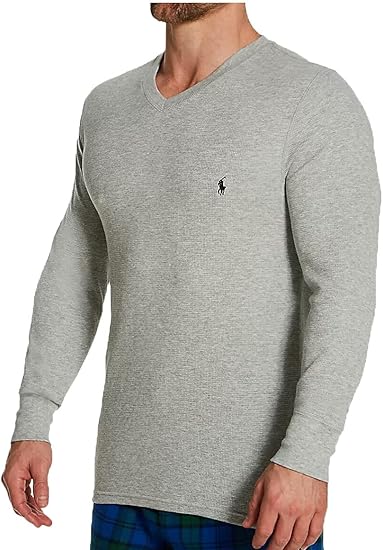 Amazon ポロ ラルフローレン Polo Ralph Lauren メンズ サーマルワッフル Vネック 長袖 Tシャツ ロンt Pw71 Pwlvfr 並行輸入品 Tシャツ カットソー 通販