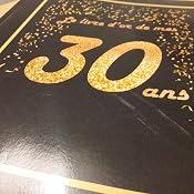 Livre D’Or 30 Ans Anniversaire – Doré – Pour Fête Anniversaire
