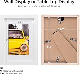 EGOFINE A5 Picture Frame 100% Solid Wood White 14x20 cm Mat Set of 4 view 6